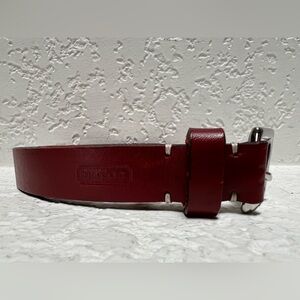 Coach Red Leather Belt